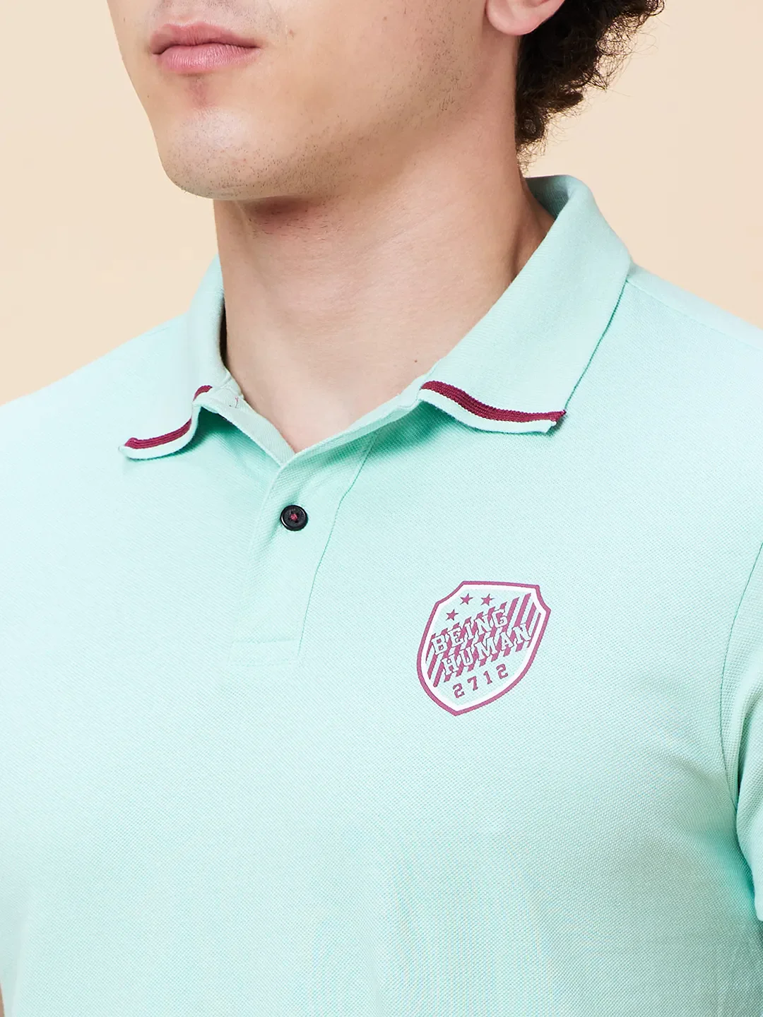 Brook Green Regular Fit Men's Polo T-Shirt by Being Human Clothing - Image 5