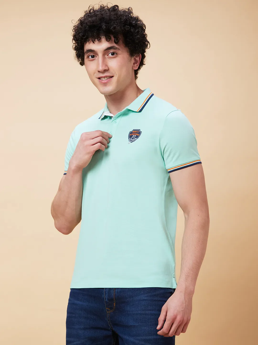Brook Green Regular Fit Men's Polo T-Shirt by Being Human Clothing - Image 3