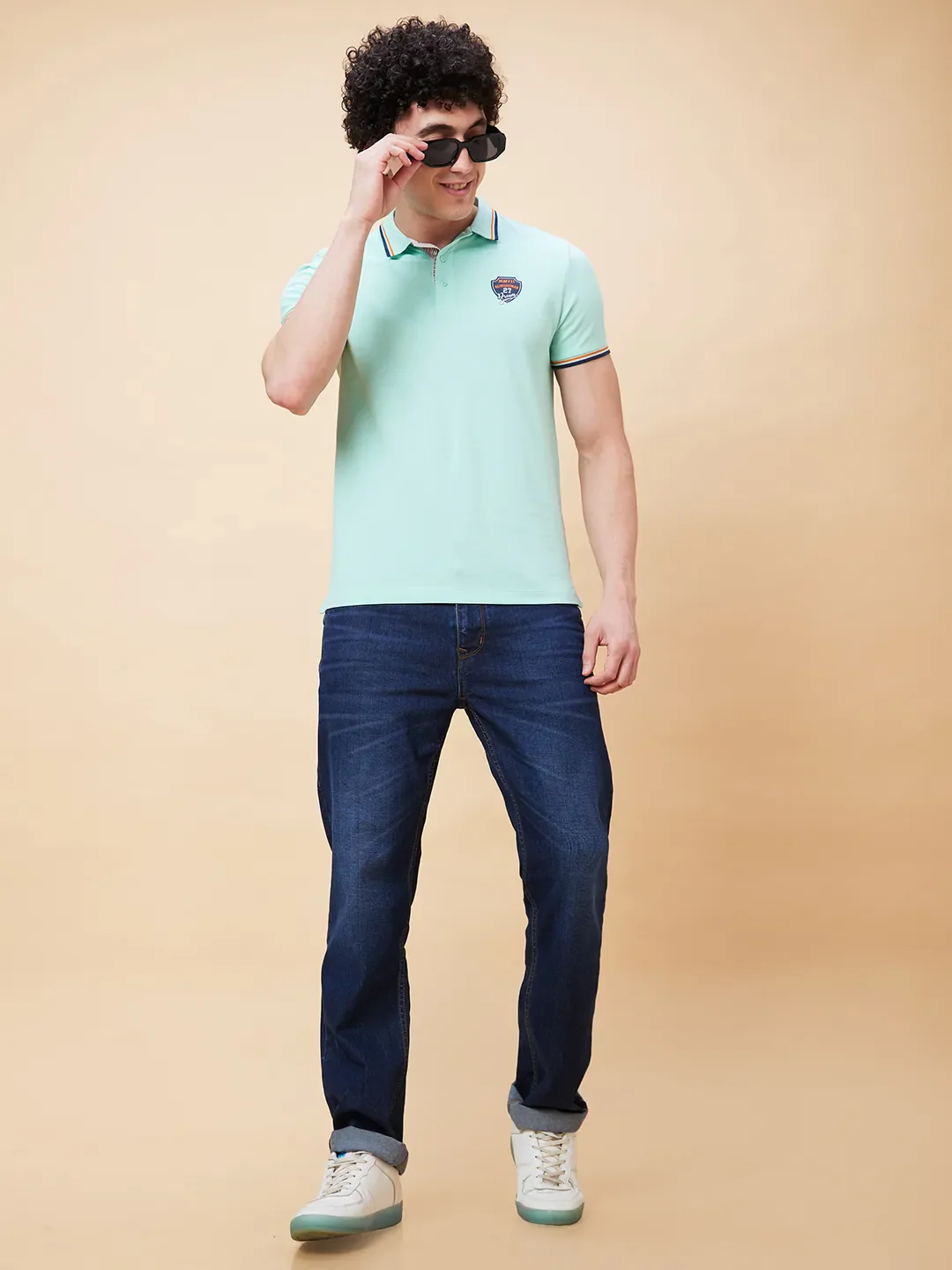 Brook Green Regular Fit Men's Polo T-Shirt by Being Human Clothing - Image 6