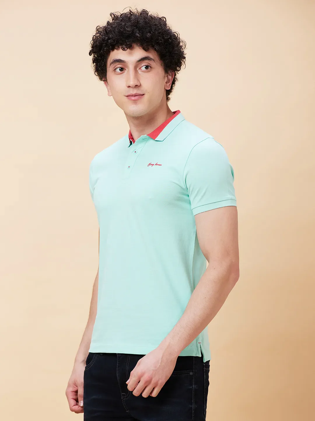 Brook Green Regular Fit Men's Polo T-Shirt by Being Human Clothing - Image 3