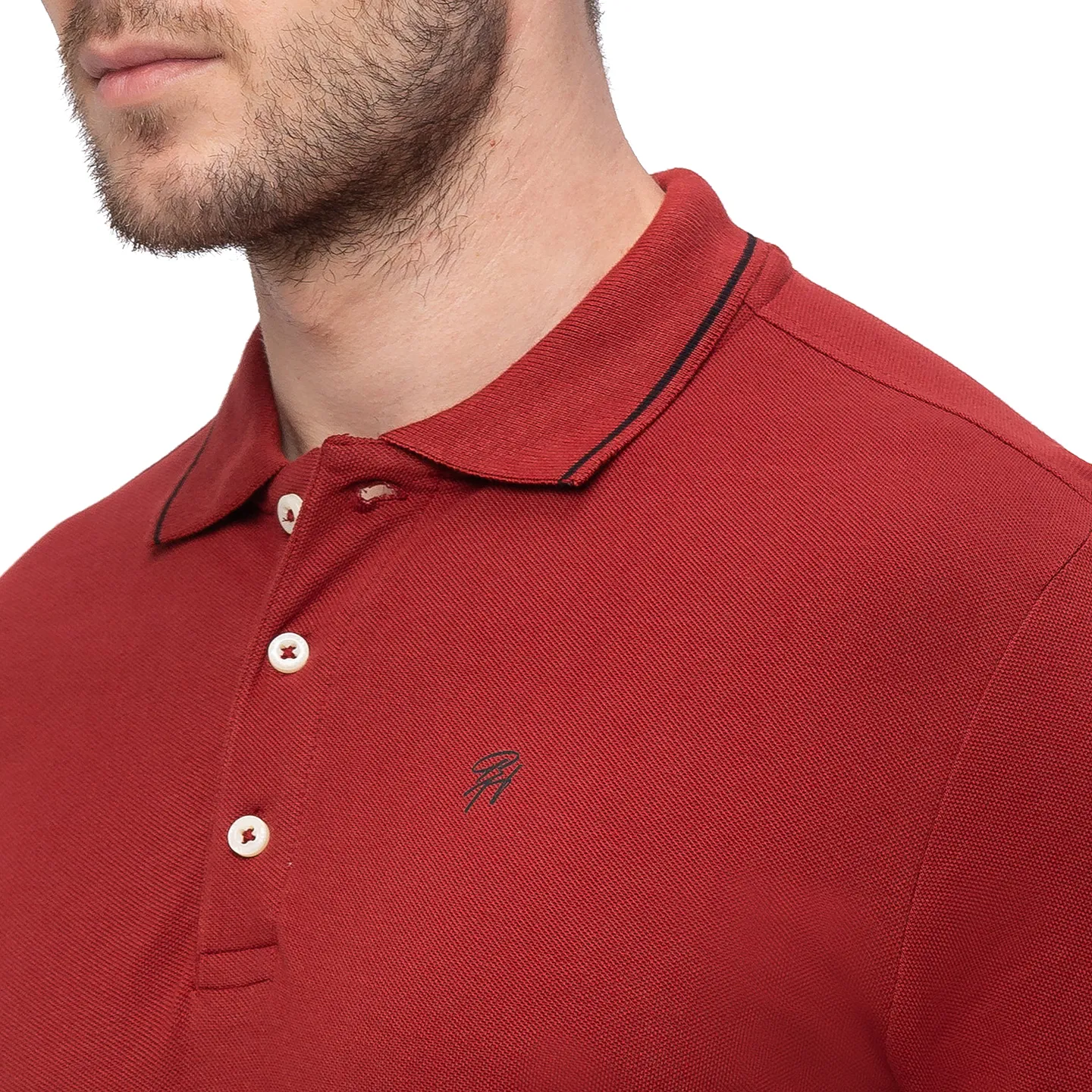 Red Regular Fit Men's Polo T-Shirt by Being Human Clothing - Image 4