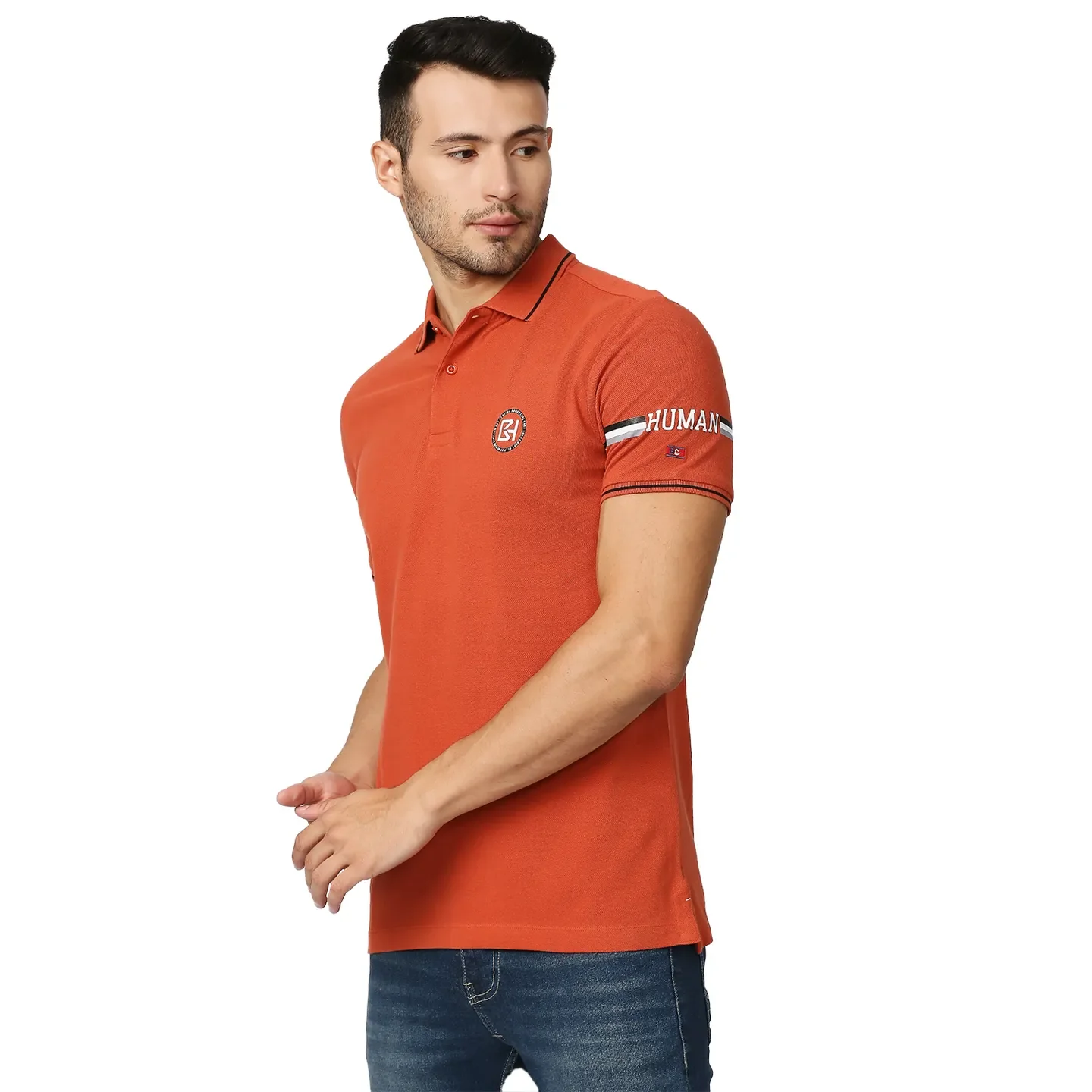 Red Regular Fit Men's Polo T-Shirt by Being Human Clothing - Image 2