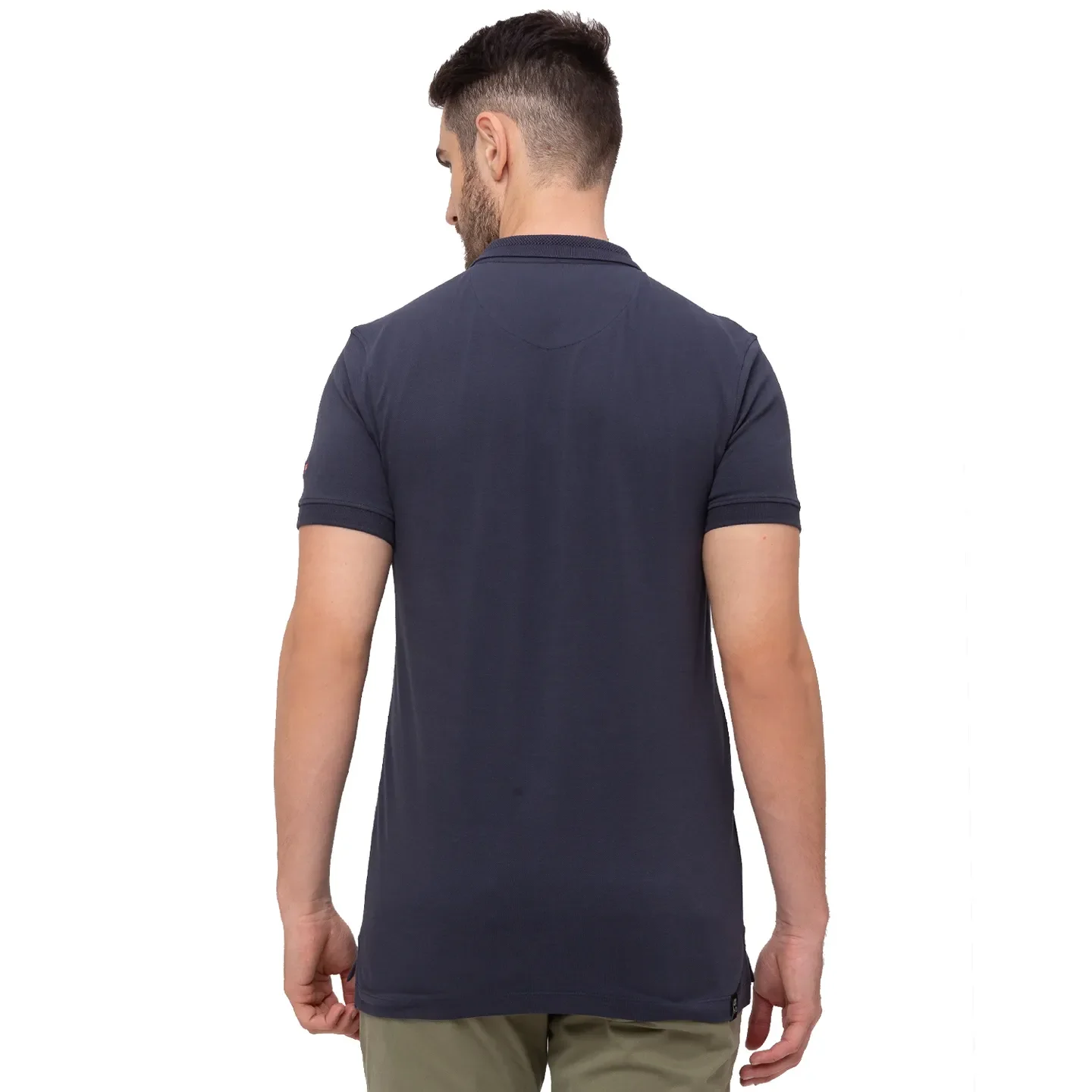 Grey Regular Fit Men's Polo T-Shirt by Being Human Clothing - Image 2