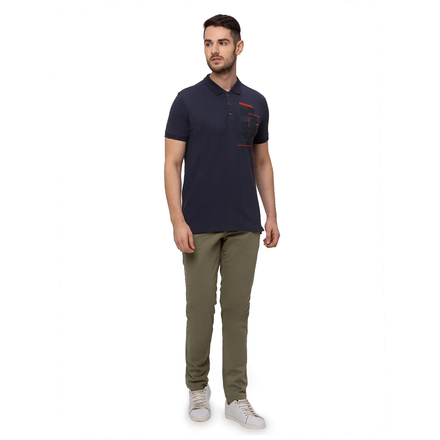 Grey Regular Fit Men's Polo T-Shirt by Being Human Clothing - Image 5