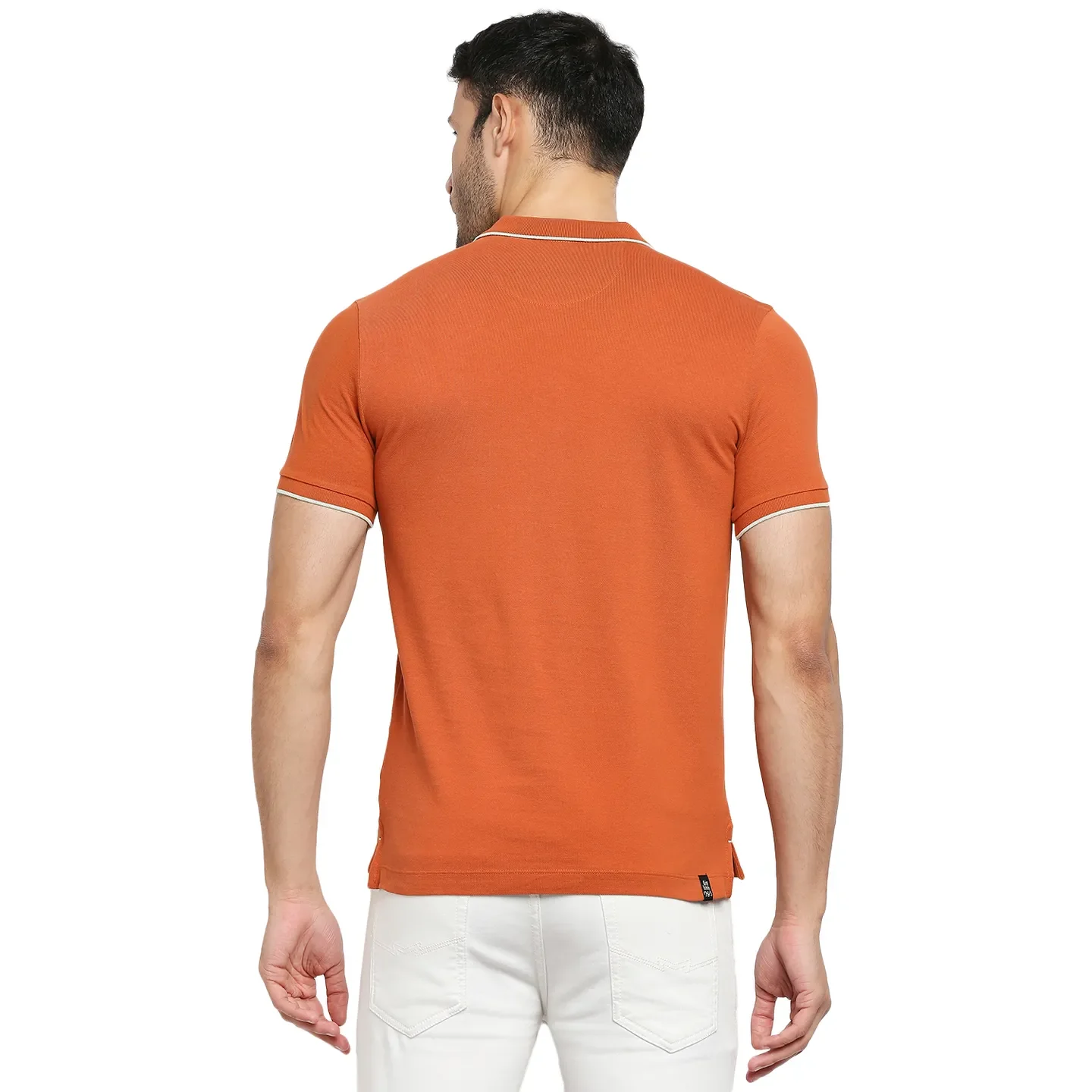 Brown Regular Fit Men's Polo T-Shirt by Being Human Clothing - Image 4