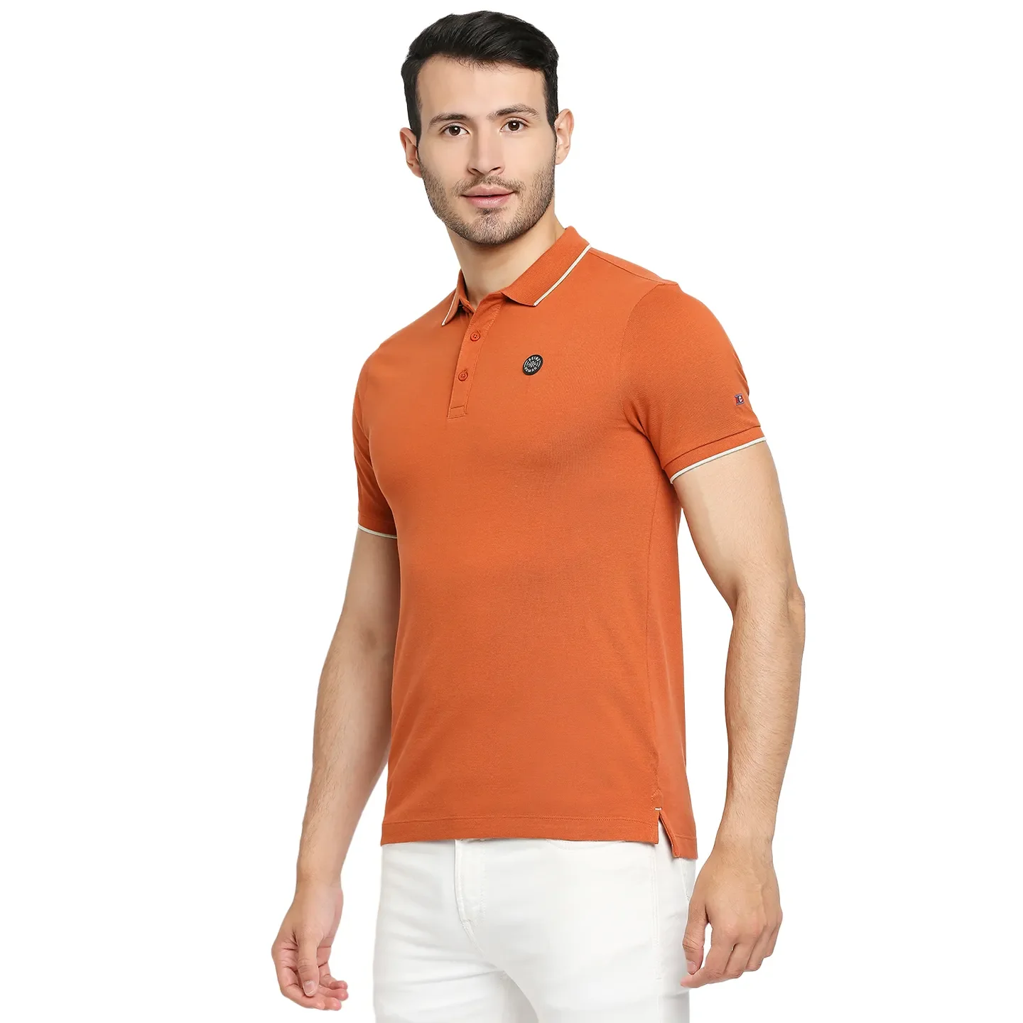 Brown Regular Fit Men's Polo T-Shirt by Being Human Clothing - Image 2