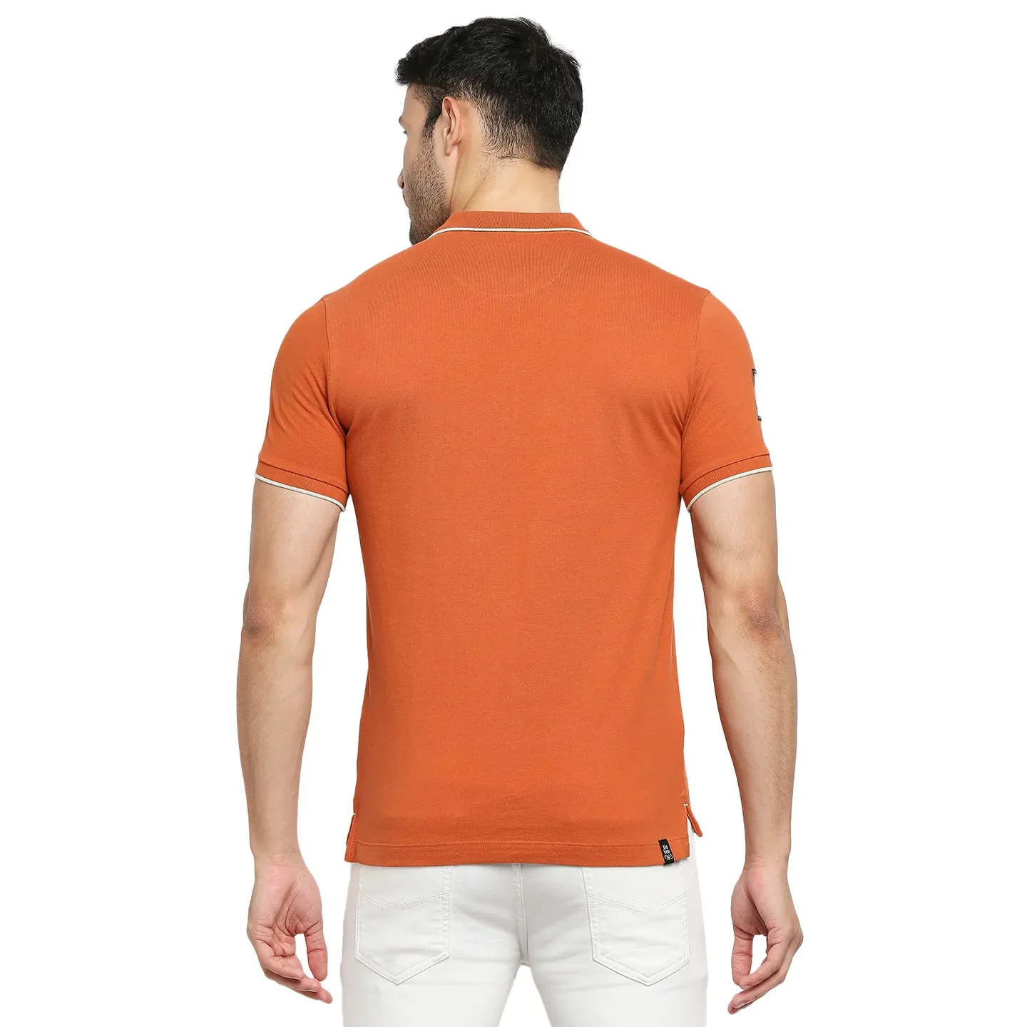 Brown Regular Fit Men's Polo T-Shirt by Being Human Clothing - Image 4