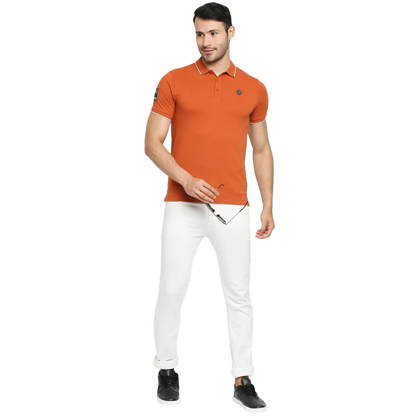 Brown Regular Fit Men's Polo T-Shirt by Being Human Clothing - Image 6