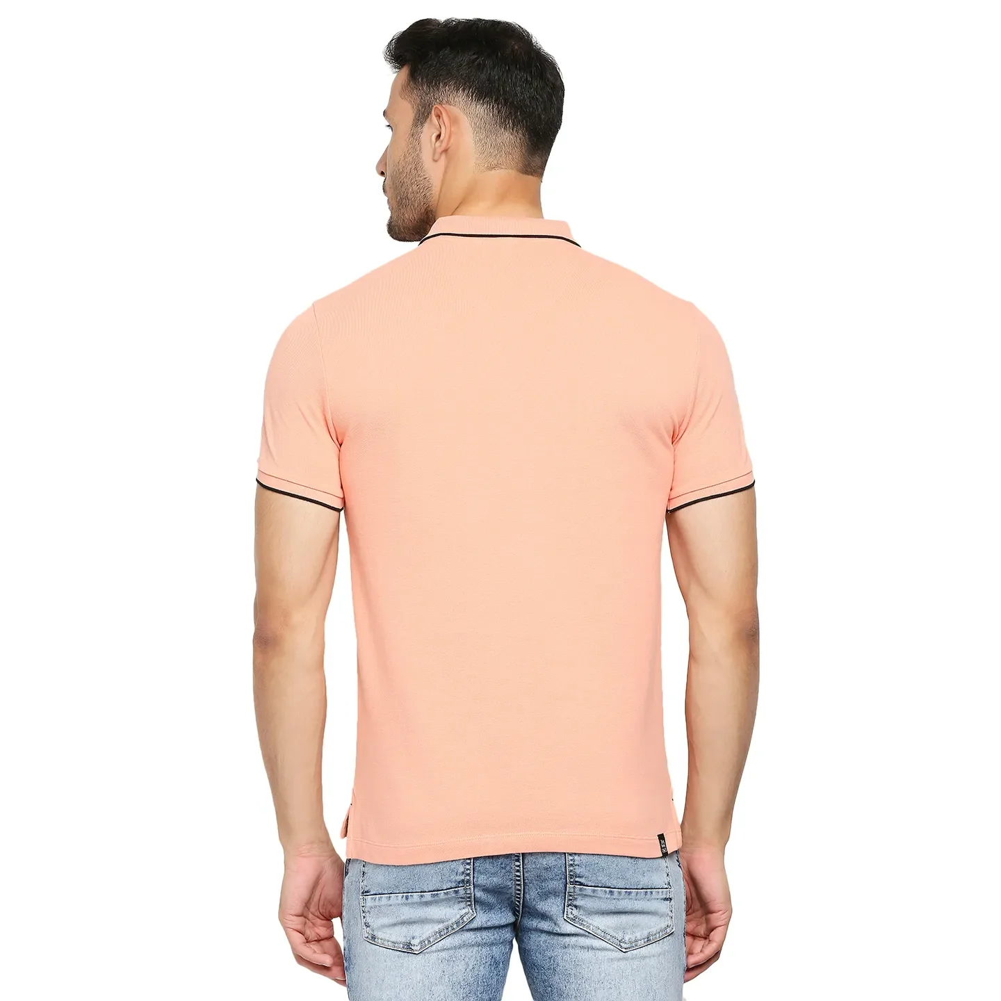 Pink Regular Fit Men's Polo T-Shirt by Being Human Clothing - Image 4