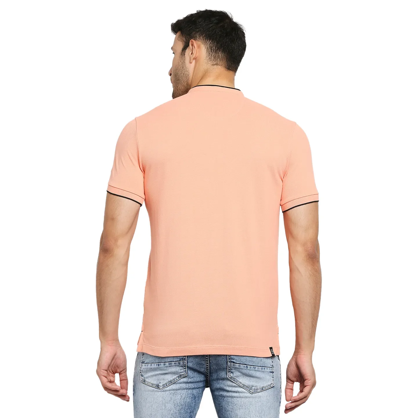 Pink Regular Fit Men's Polo T-Shirt by Being Human Clothing - Image 4