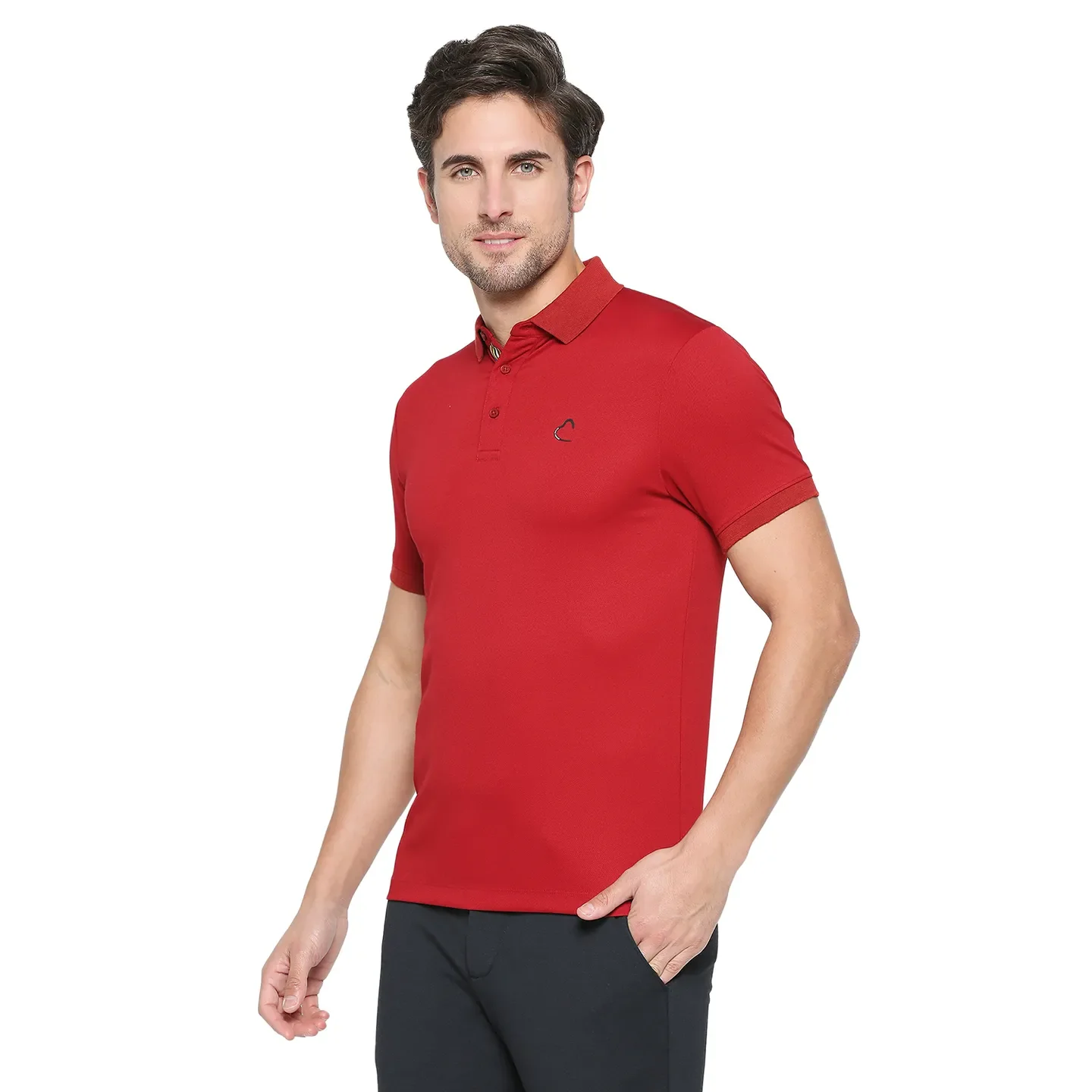 RED Regular Fit Men's Polo T-Shirt by Being Human Clothing - Image 10