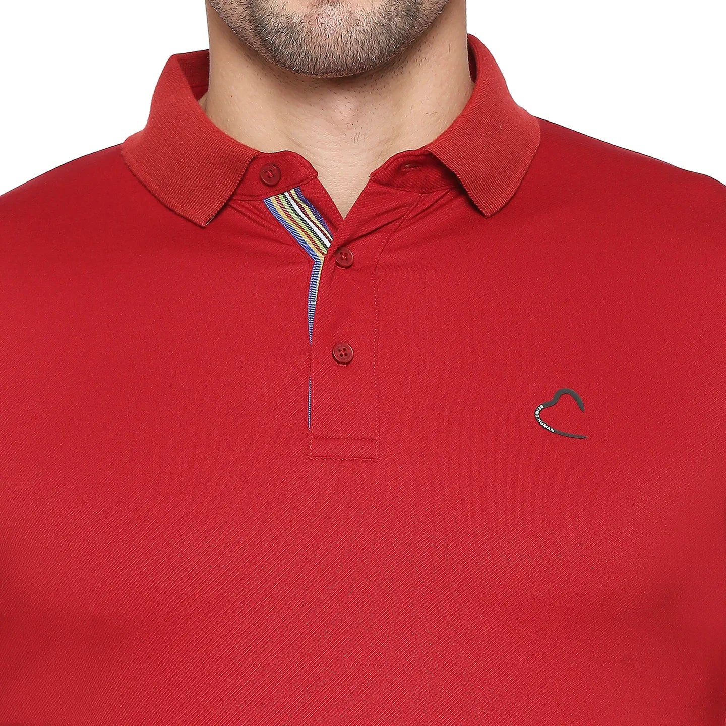RED Regular Fit Men's Polo T-Shirt by Being Human Clothing - Image 5