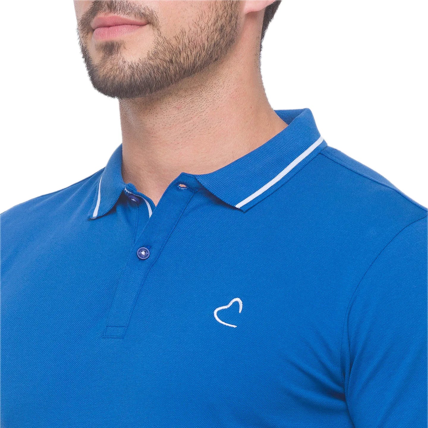 Dark Blue Regular Fit Mens' Polo T-shirt by Being Human Clothing - Image 4