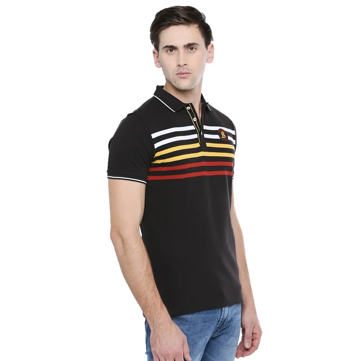 Brown Regular Fit Men's Polo T-Shirt by Being Human Clothing - Image 3
