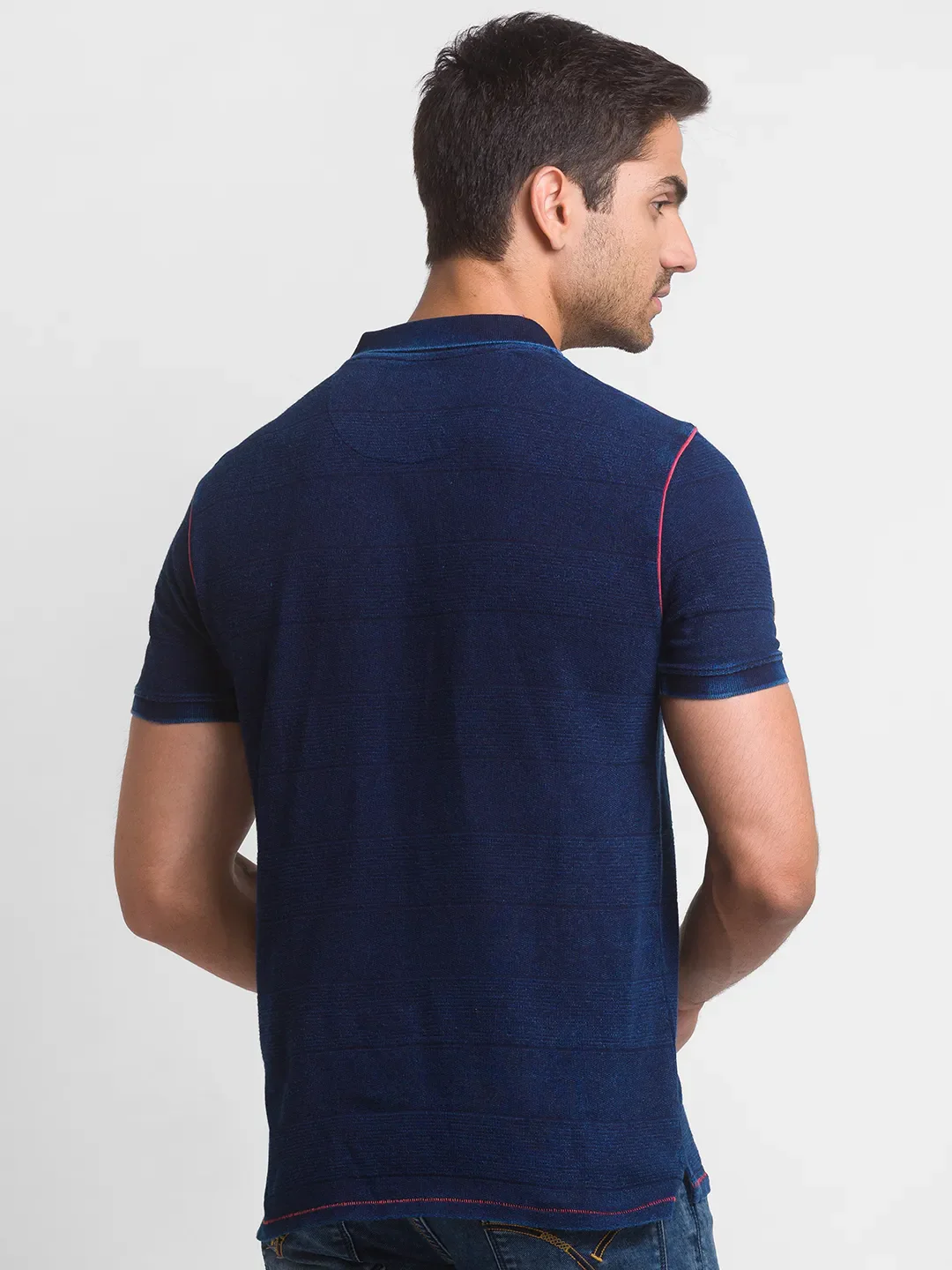 Purple Regular Fit Men's Polo T-Shirt by Being Human Clothing - Image 3