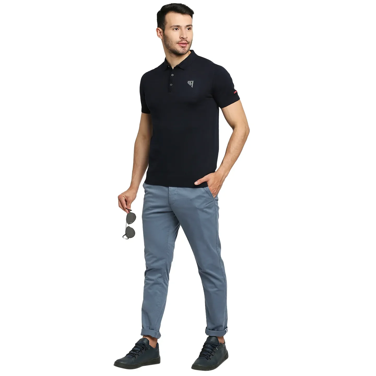 Regular Fit Dark Navy Polo T-shirt -Being Human clothing - Image 6