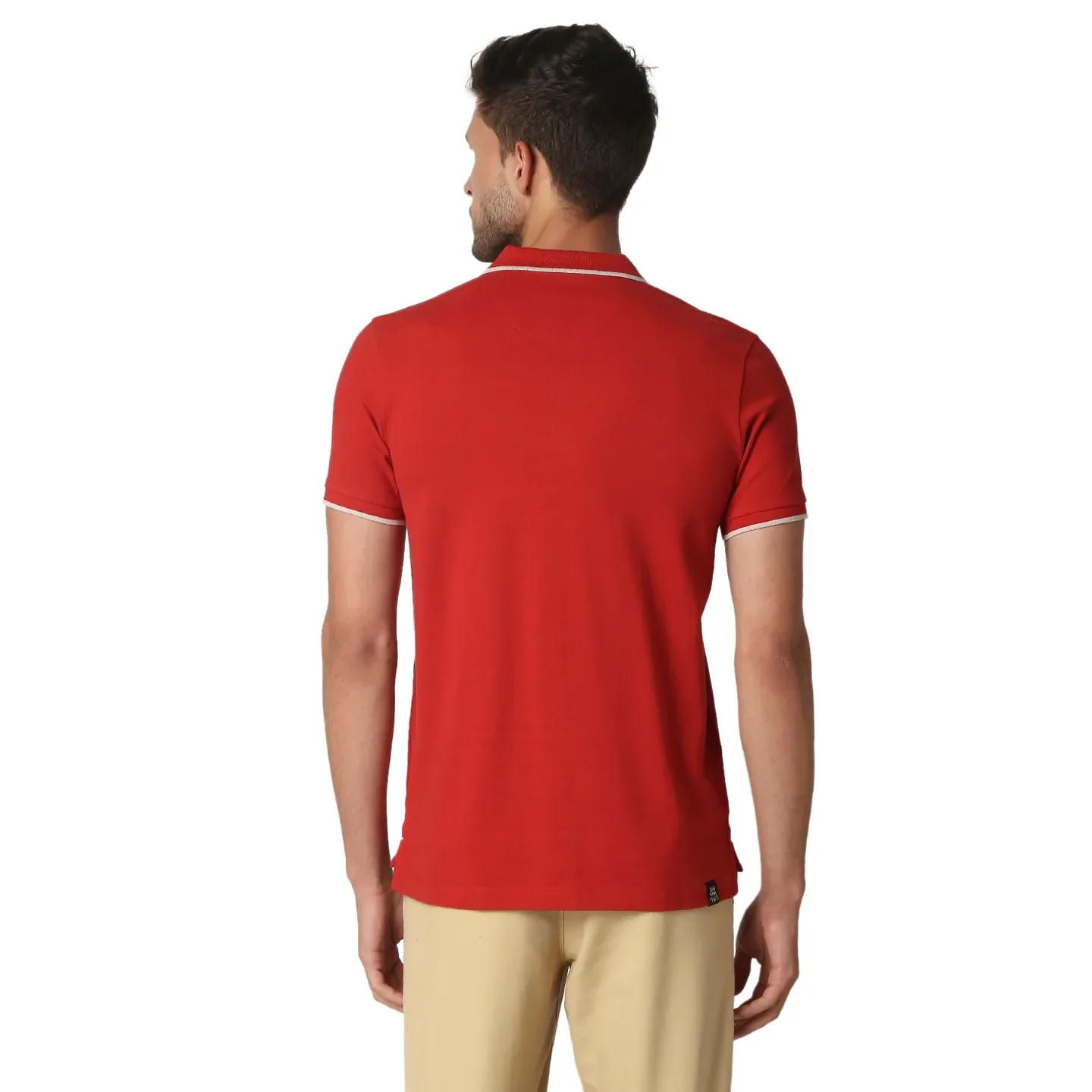 Dark Red Regular Fit Men's Polo T-Shirt by Being Human Clothing - Image 6
