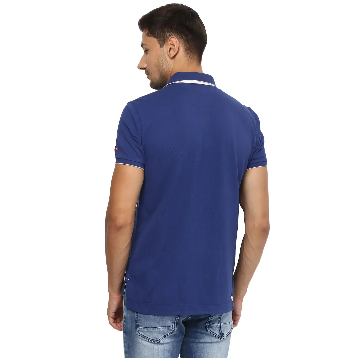 Dark Royal Regular Fit Men's Polo T-Shirt by Being Human Clothing - Image 3