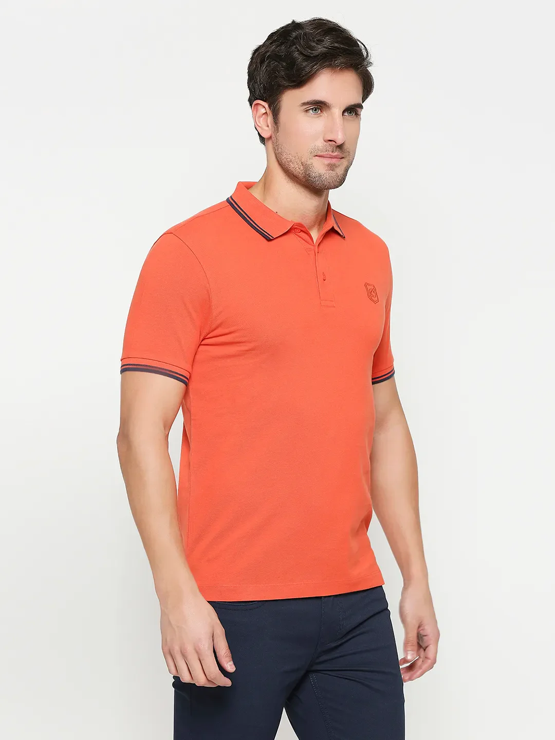 Green Regular Fit Men's Polo T-shirt by Being Human Clothing - Image 3