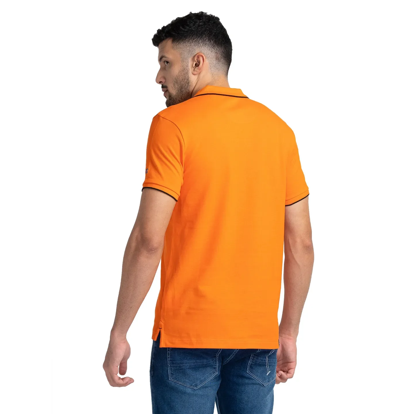 Blue Regular Fit Men's Polo T-Shirt by Being Human Clothing - Image 3