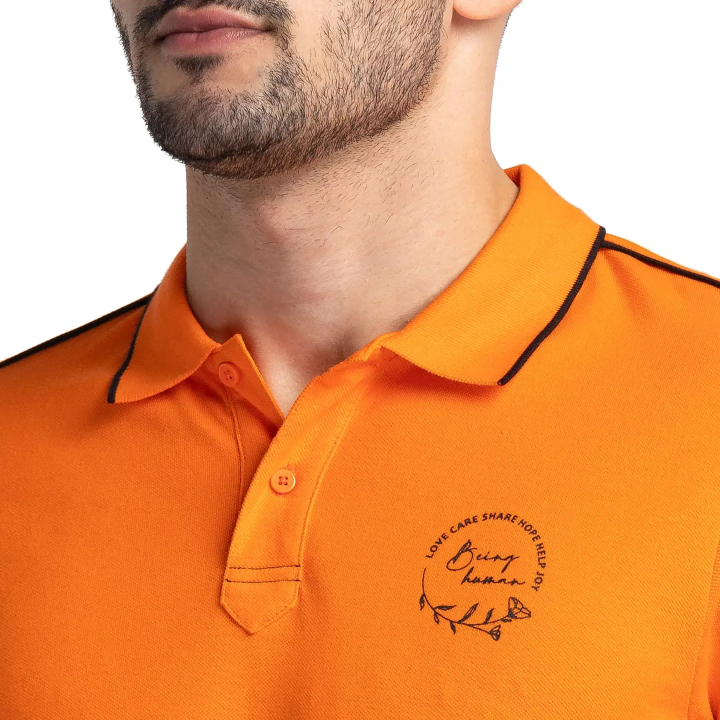 Blue Regular Fit Men's Polo T-Shirt by Being Human Clothing - Image 5