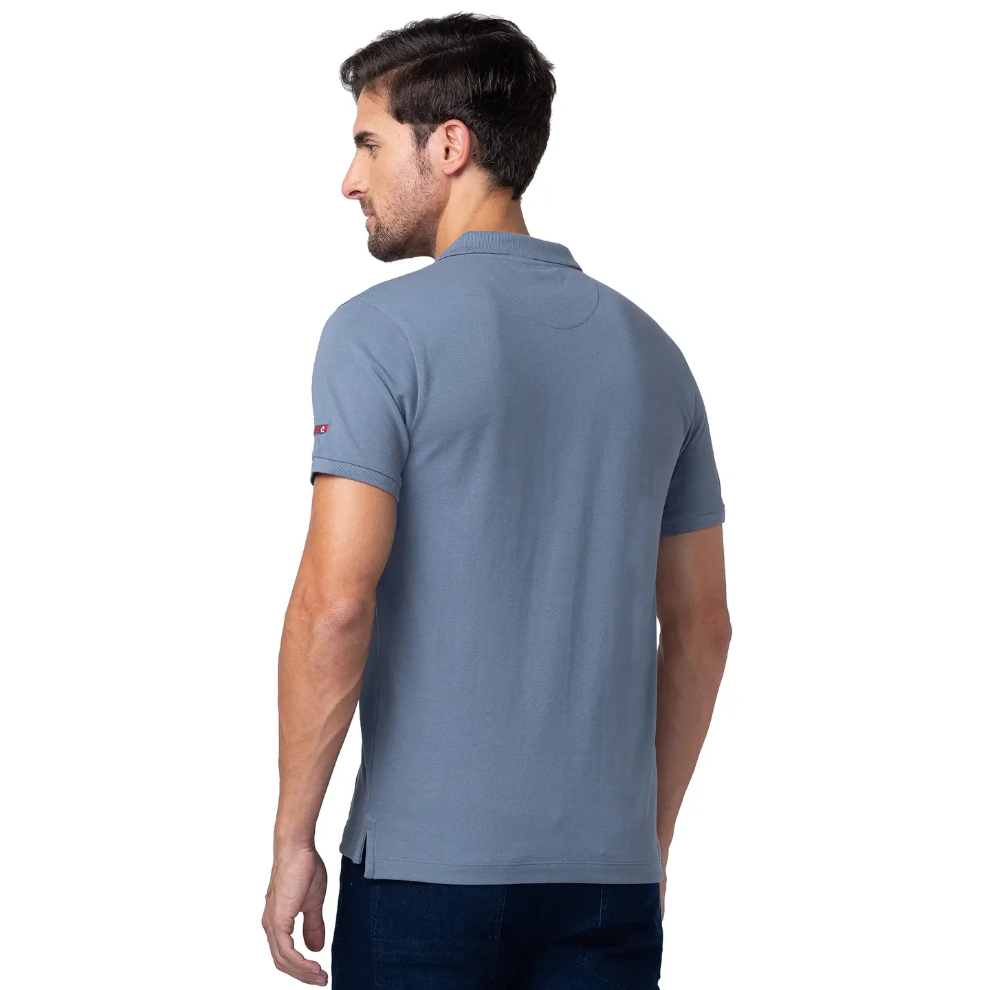 Blue Regular Fit Men's Polo T-Shirt by Being Human Clothing - Image 3