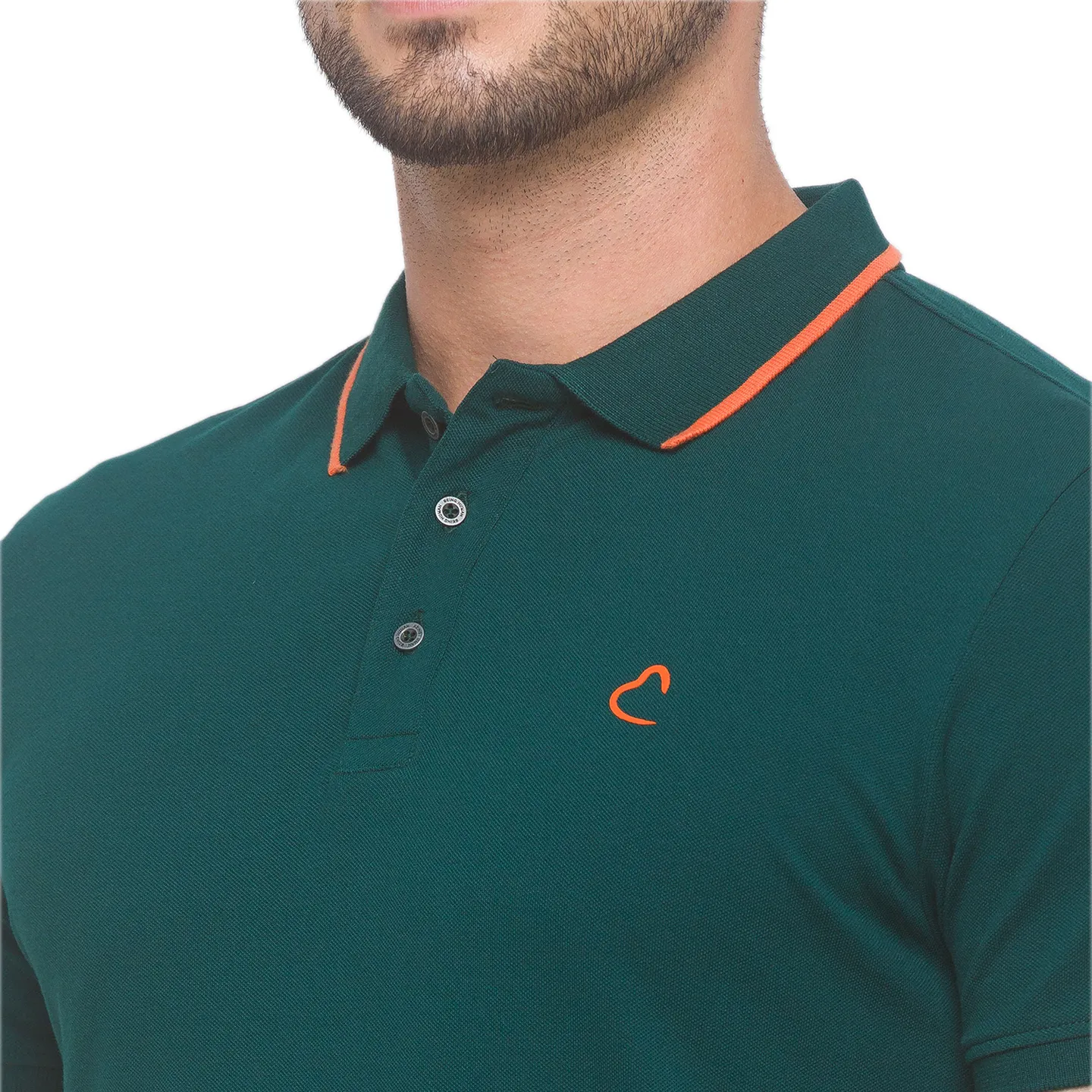 Forest Green Regular Fit Men's Polo T-shirt by Being Human Clothing - Image 2