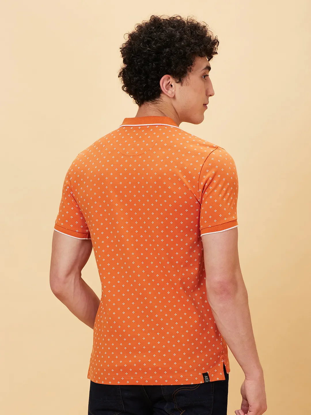Gold Flam Regular Fit Men's Polo T-Shirt by Being Human Clothing - Image 2
