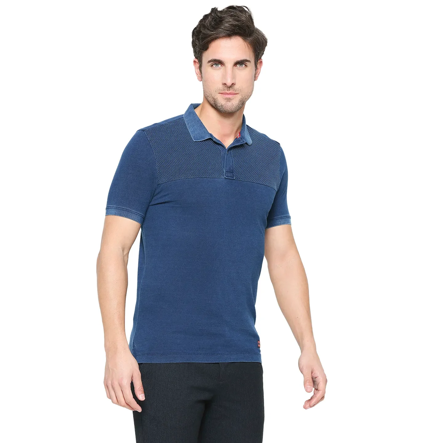 Indigo Regular Fit Men's Polo T-shirt by Being Human Clothing - Image 11