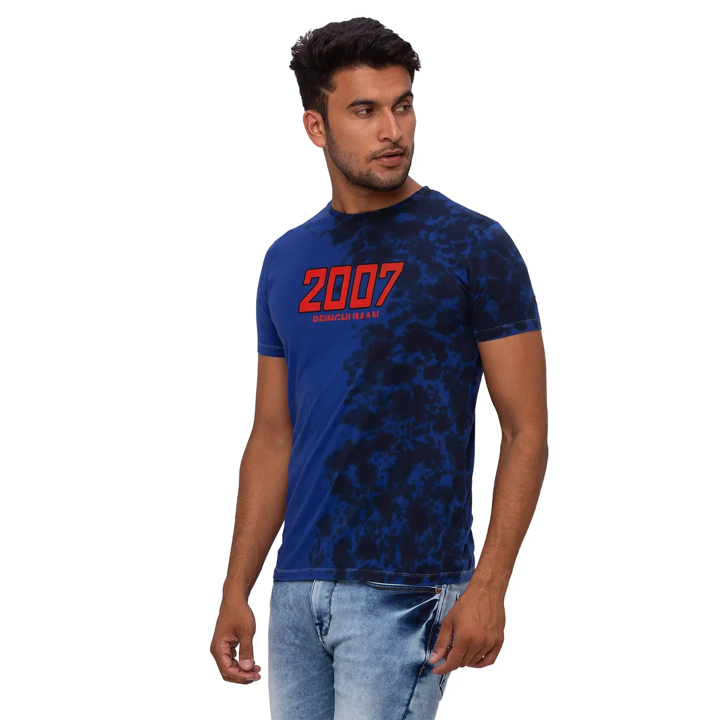 Blue Regular Fit Men's Polo T-Shirt by Being Human Clothing - Image 4