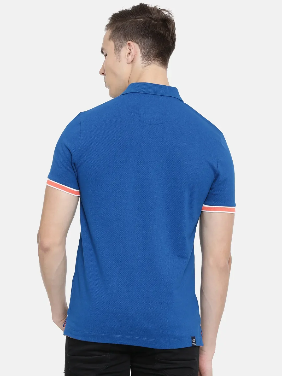 Blue Regular Fit Men's Polo T-Shirt by Being Human Clothing - Image 4