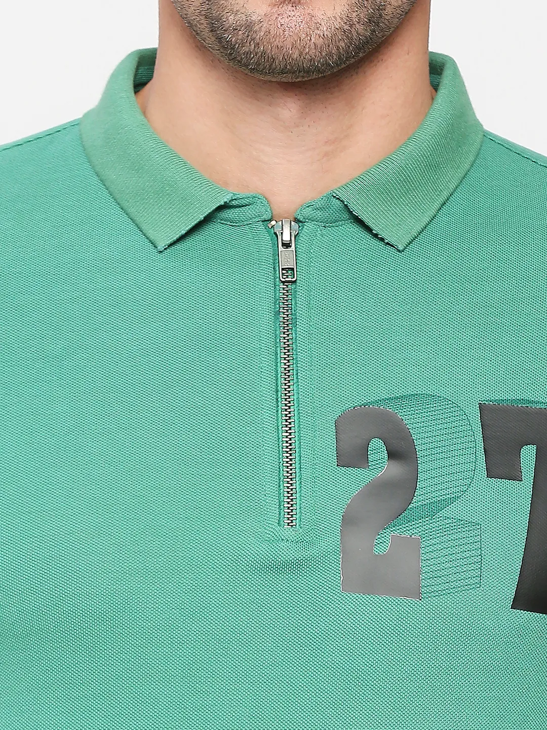 Black Regular Fit Men's Polo T-Shirt by Being Human Clothing - Image 5