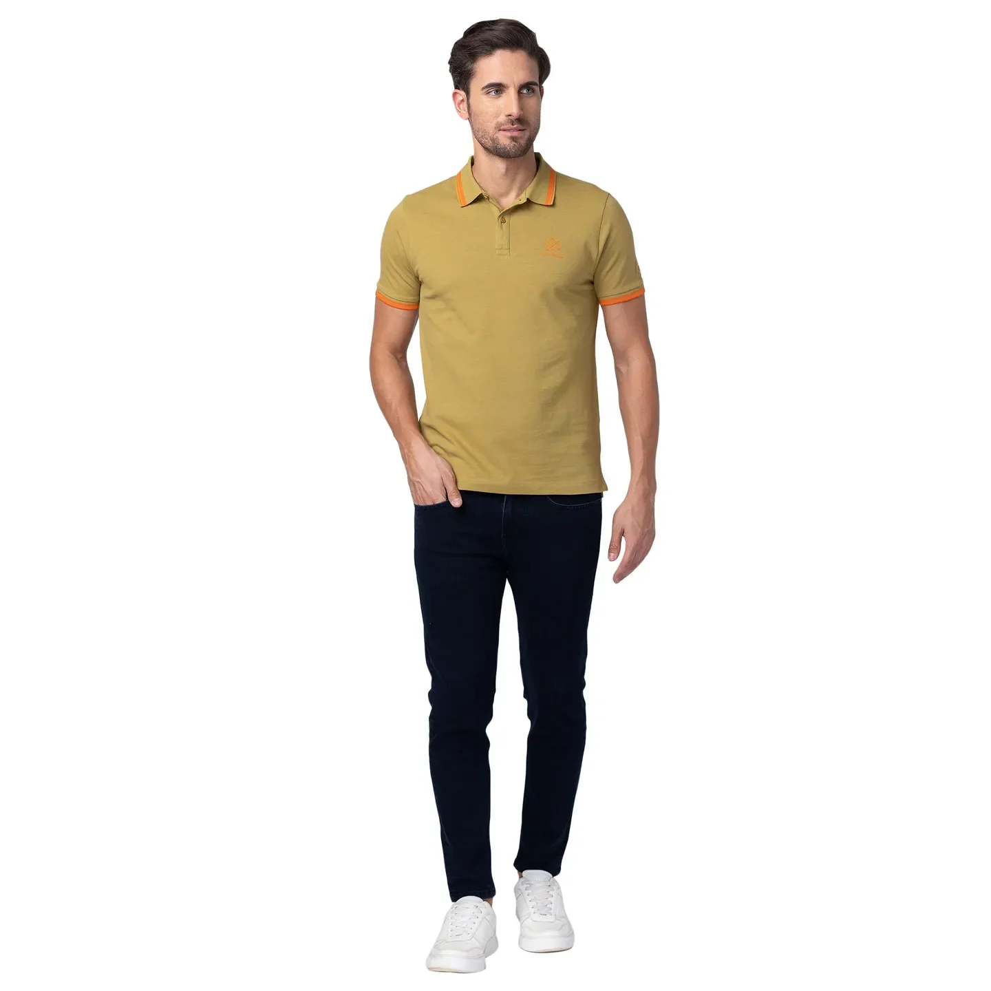Brown Regular Fit Men's Polo T-Shirt by Being Human Clothing - Image 6