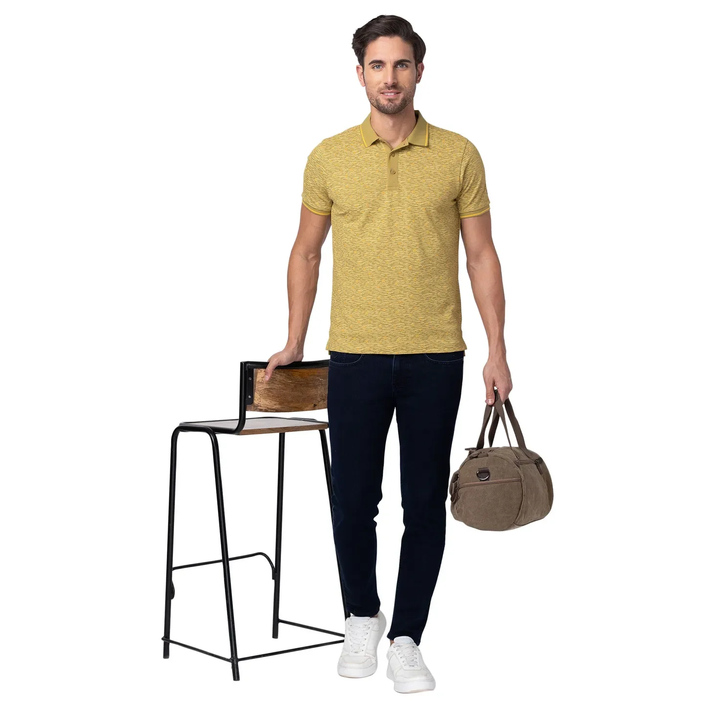 Brown Regular Fit Men's Polo T-Shirt by Being Human Clothing - Image 6