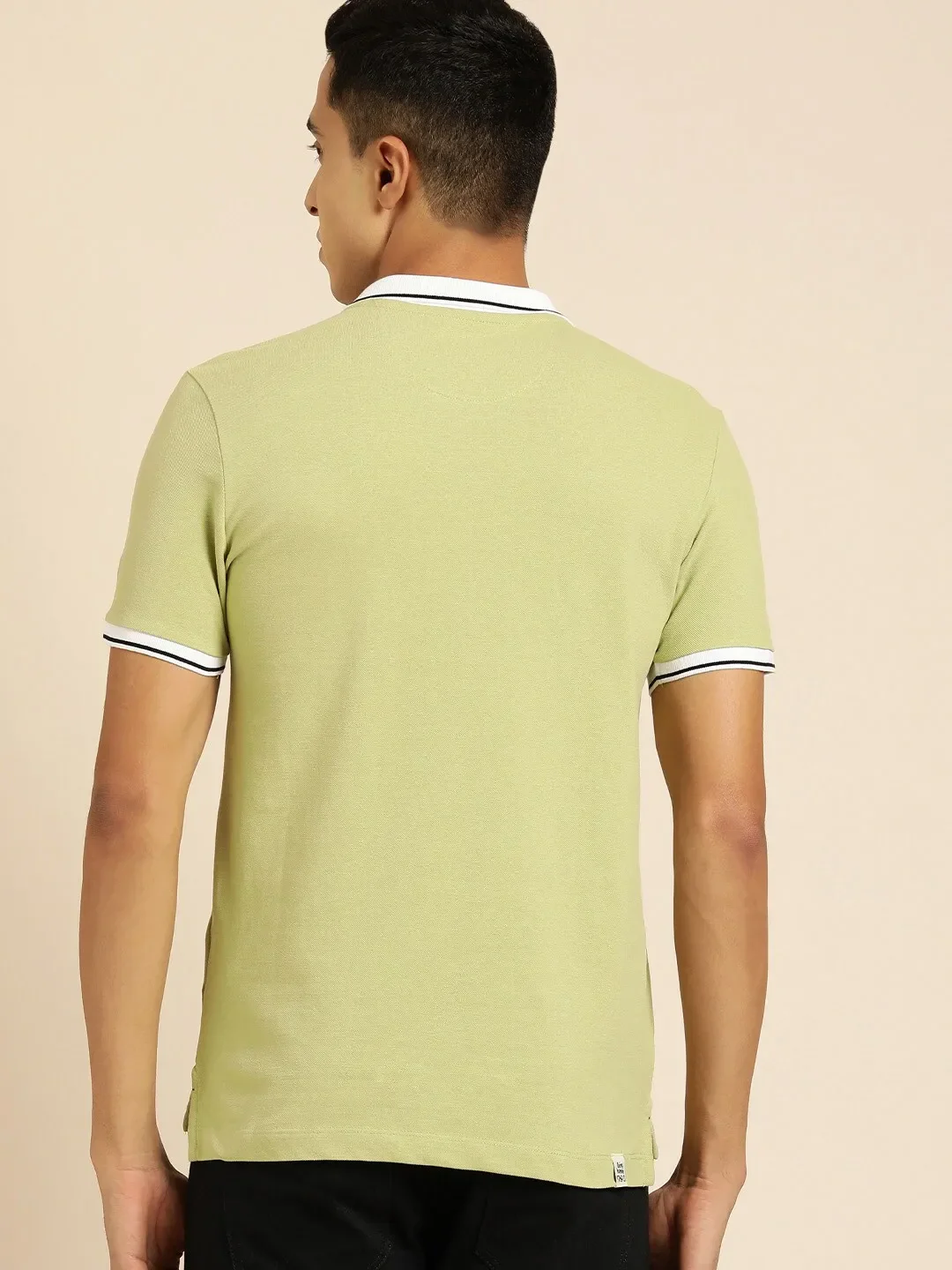 Green Regular Fit Men's Polo T-Shirt by Being Human Clothing - Image 3