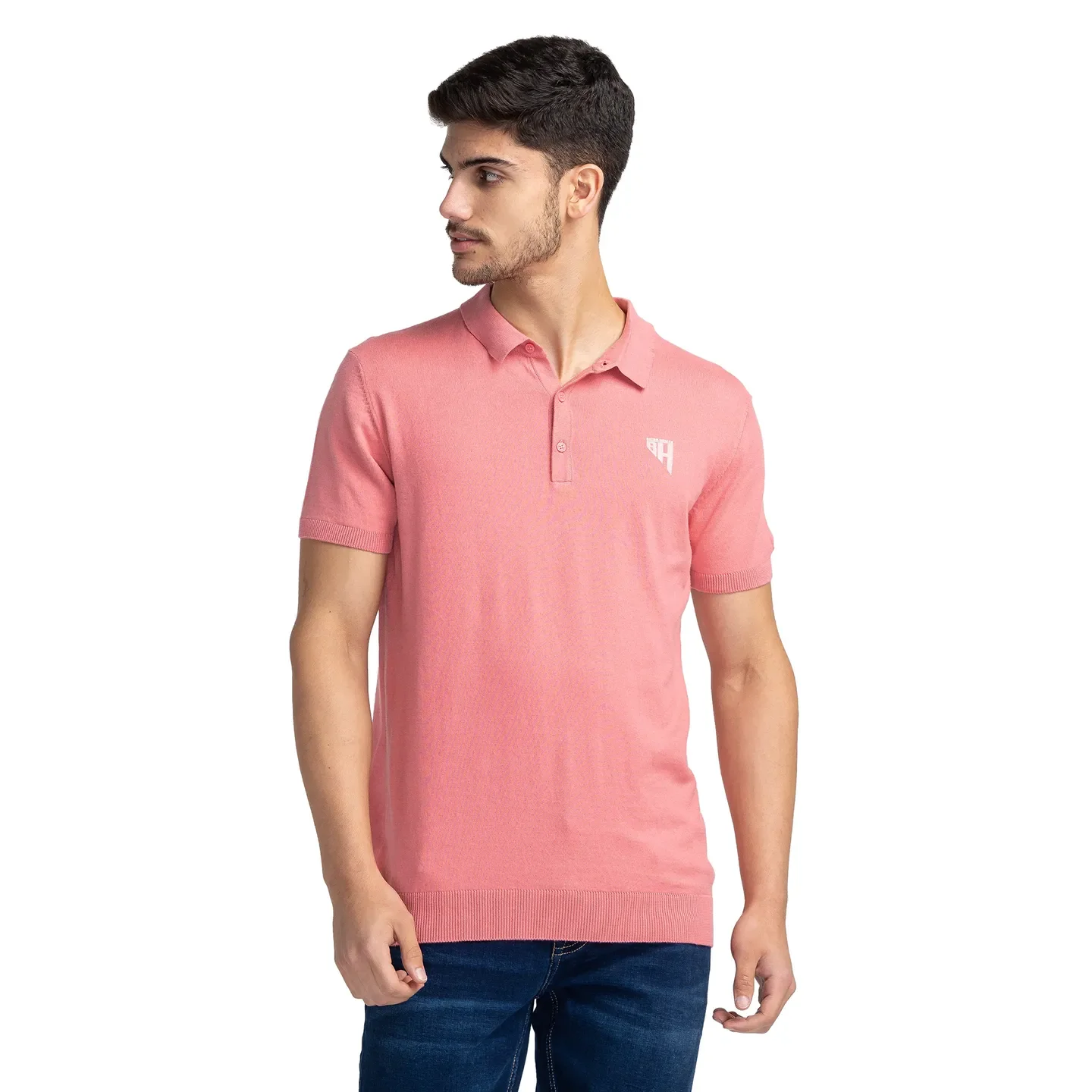 Beige Regular Fit Men's Polo T-Shirt by Being Human Clothing