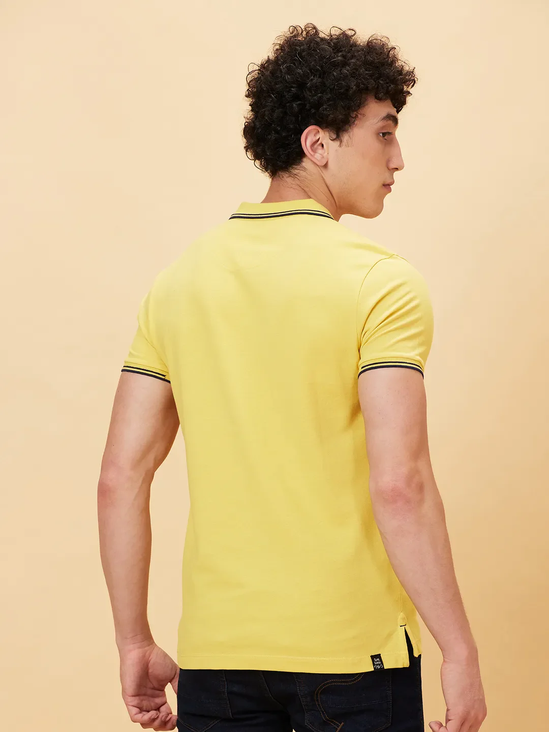 Purple Regular Fit Men's Polo T-Shirt by Being Human Clothing - Image 2