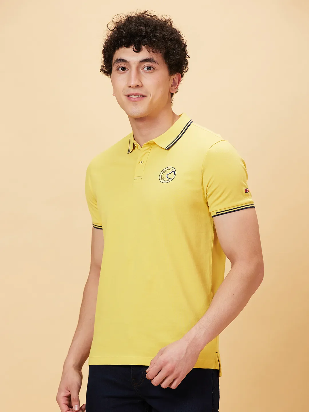 Purple Regular Fit Men's Polo T-Shirt by Being Human Clothing - Image 3