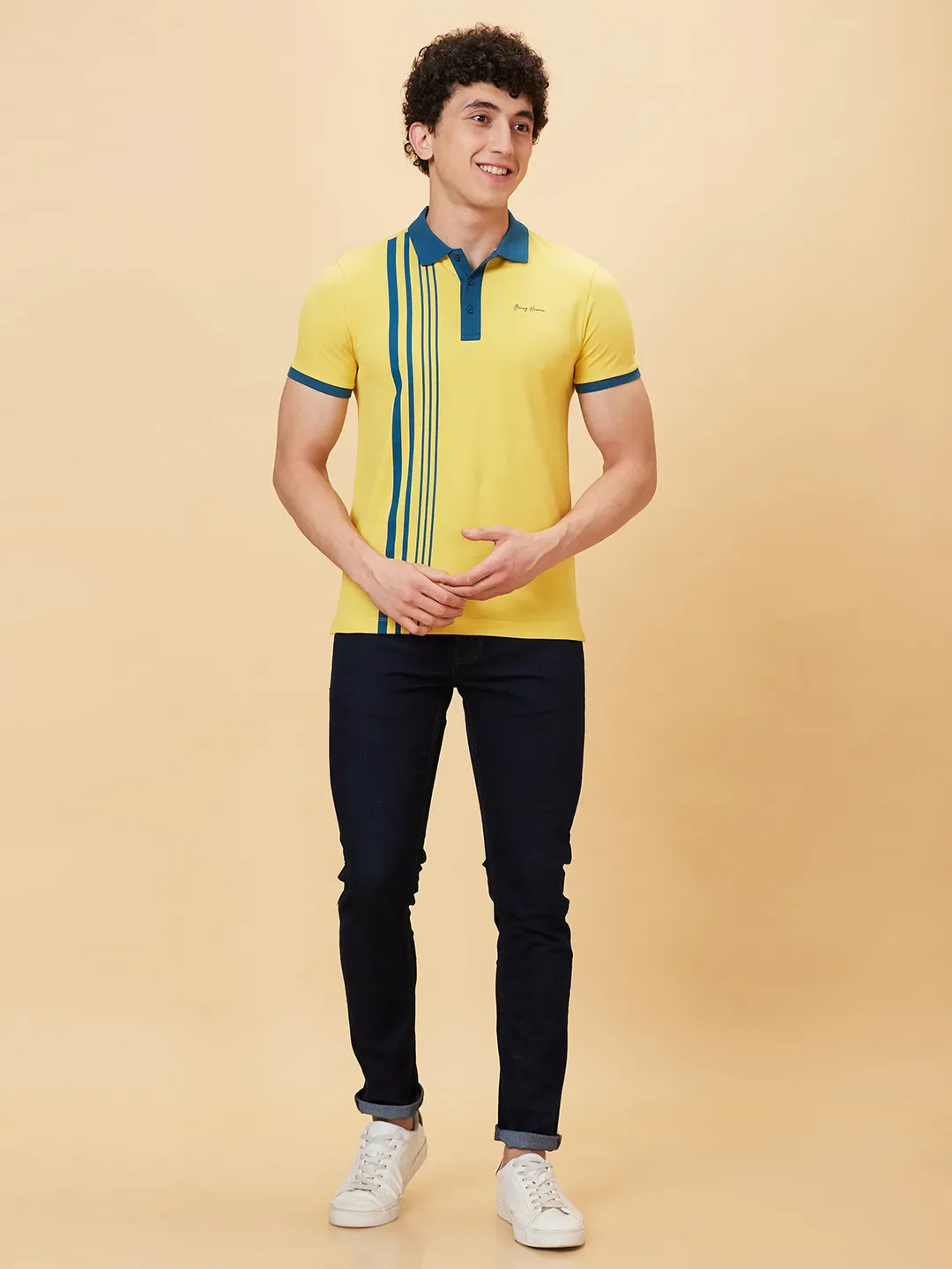 Purple Regular Fit Men's Polo T-Shirt by Being Human Clothing