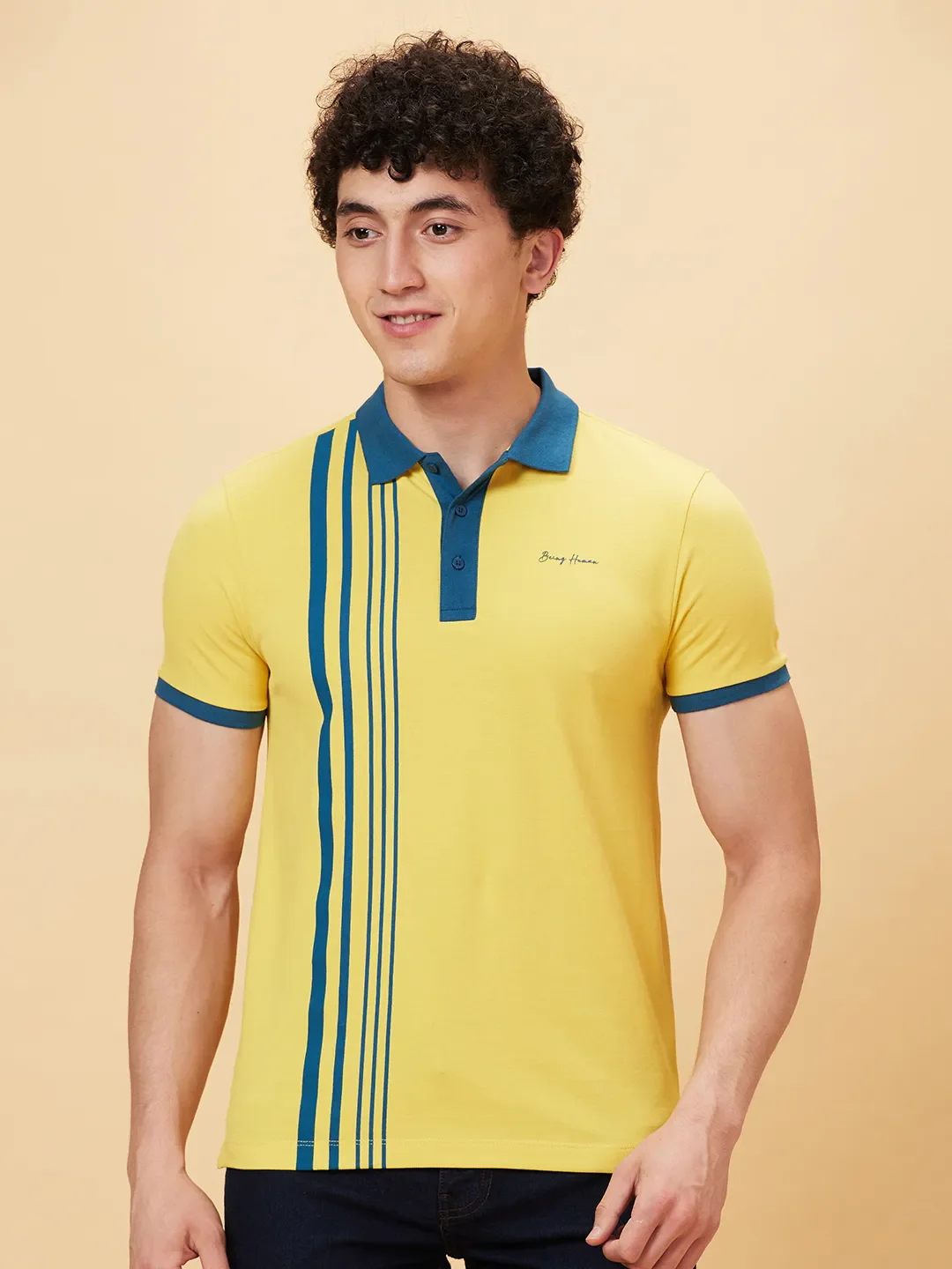 Purple Regular Fit Men's Polo T-Shirt by Being Human Clothing - Image 6