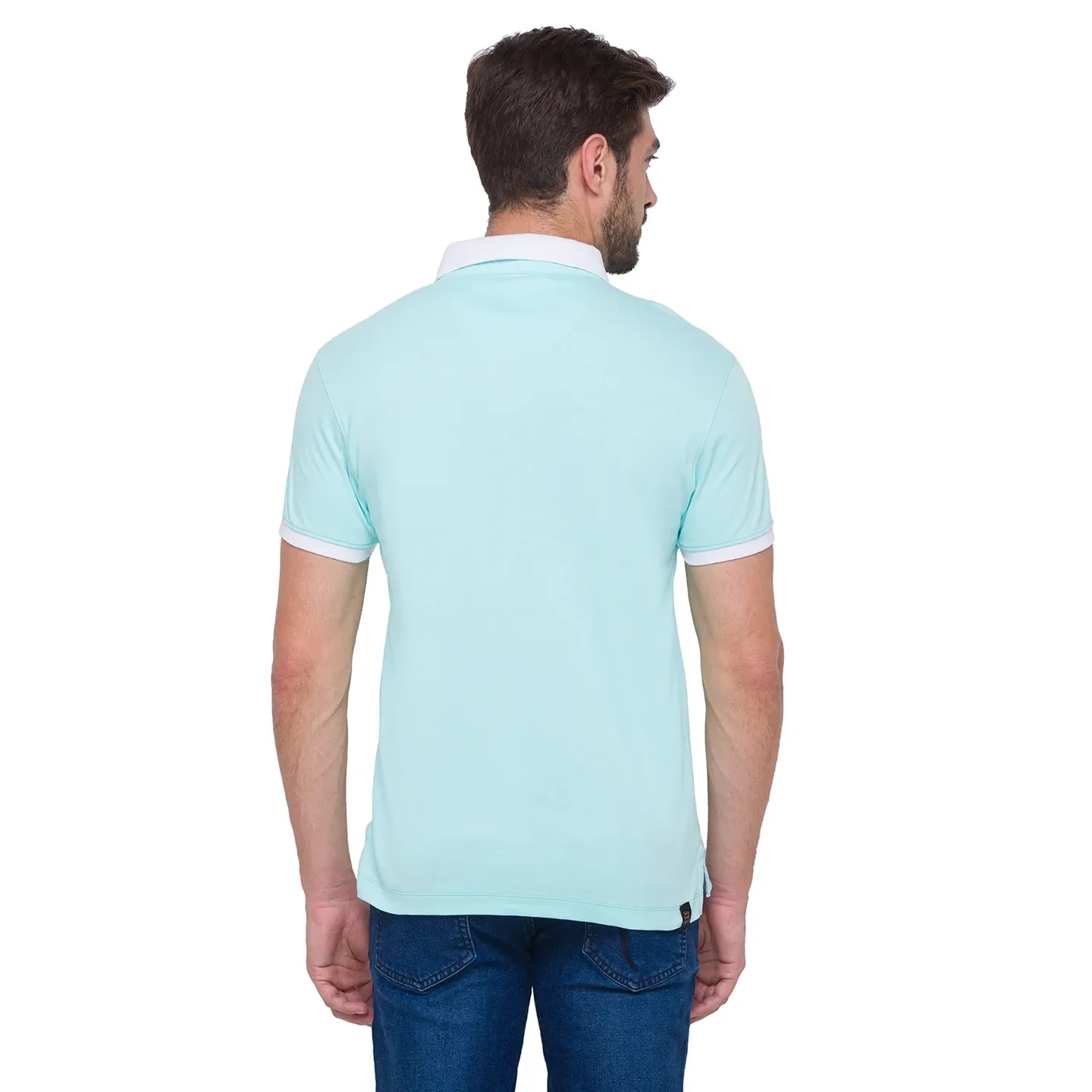 Green Regular Fit Men's Polo T-Shirt by Being Human Clothing - Image 4