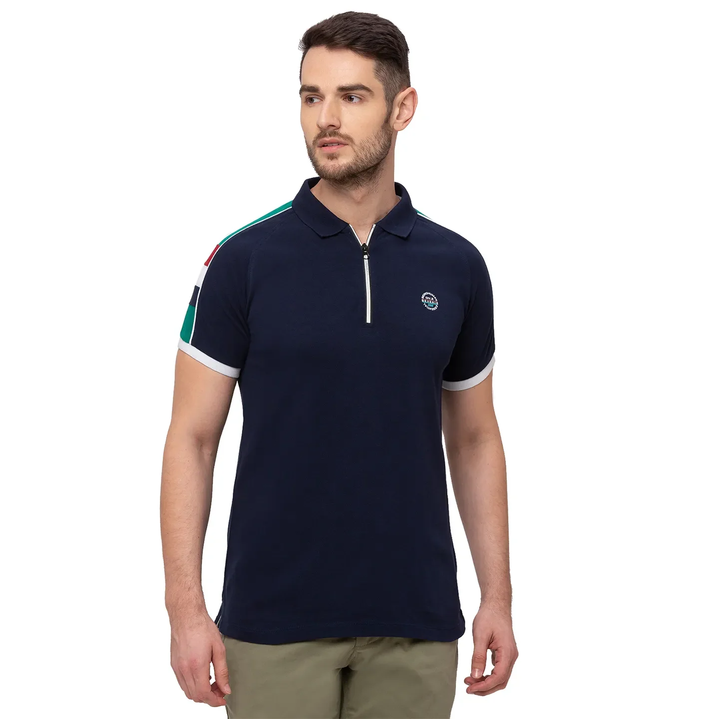 Blue Regular Fit Men's Polo T-Shirt by Being Human Clothing - Image 2
