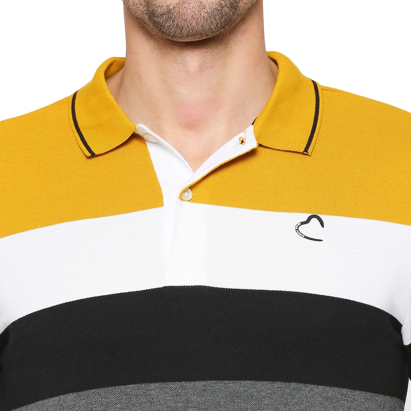 Yellow Regular Fit Men's Polo T-Shirt by Being Human Clothing - Image 5