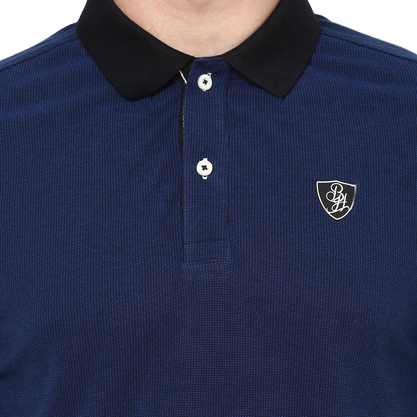 Blue Regular Fit Men's Polo T-Shirt by Being Human Clothing - Image 5
