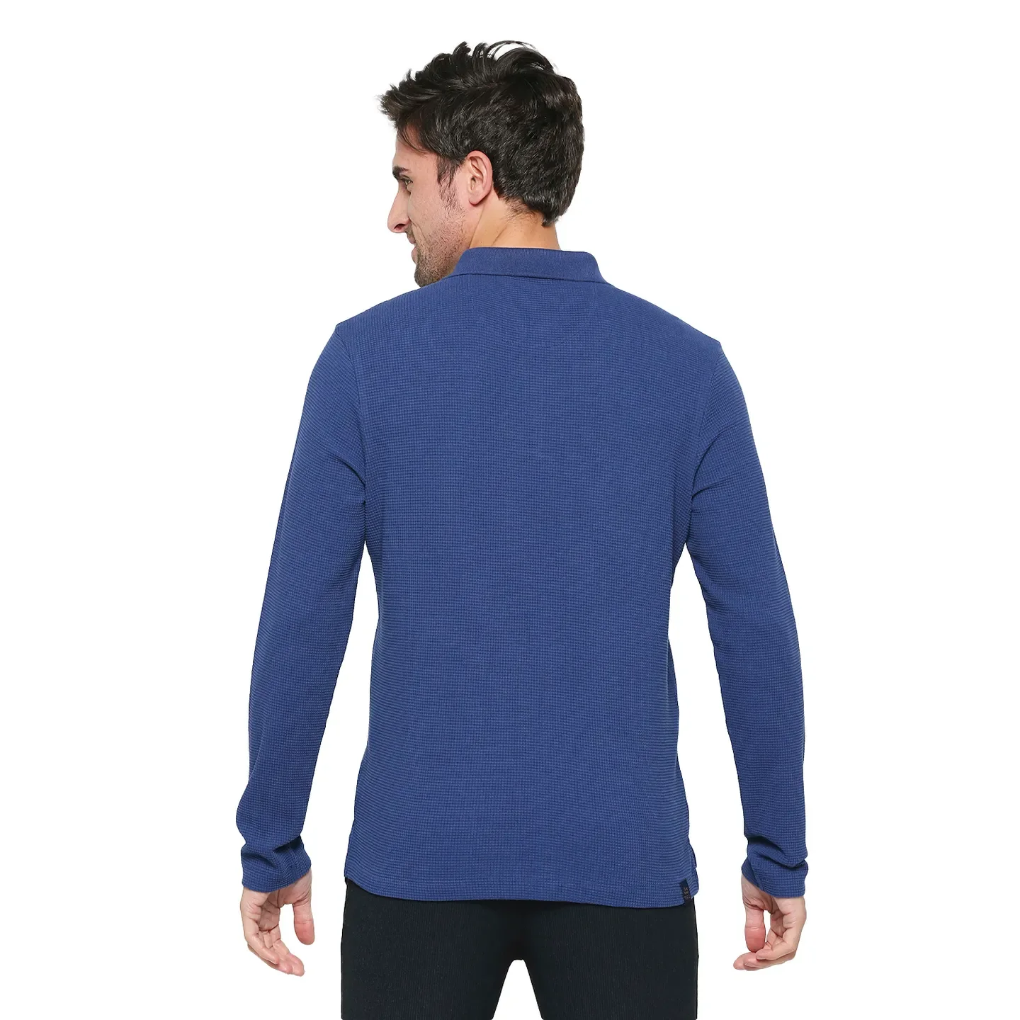 Navy Regular Fit Men's Polo T-Shirt by Being Human Clothing - Image 3