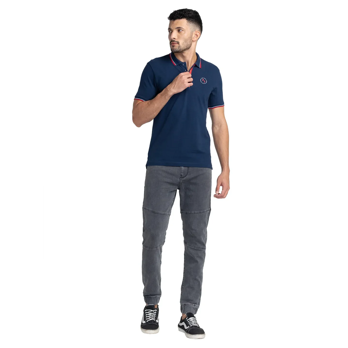 Blue Regular Fit Men's Polo T-Shirt by Being Human Clothing - Image 2