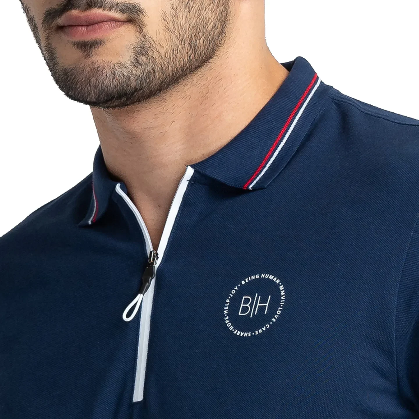Blue Regular Fit Men's Polo T-Shirt by Being Human Clothing - Image 5