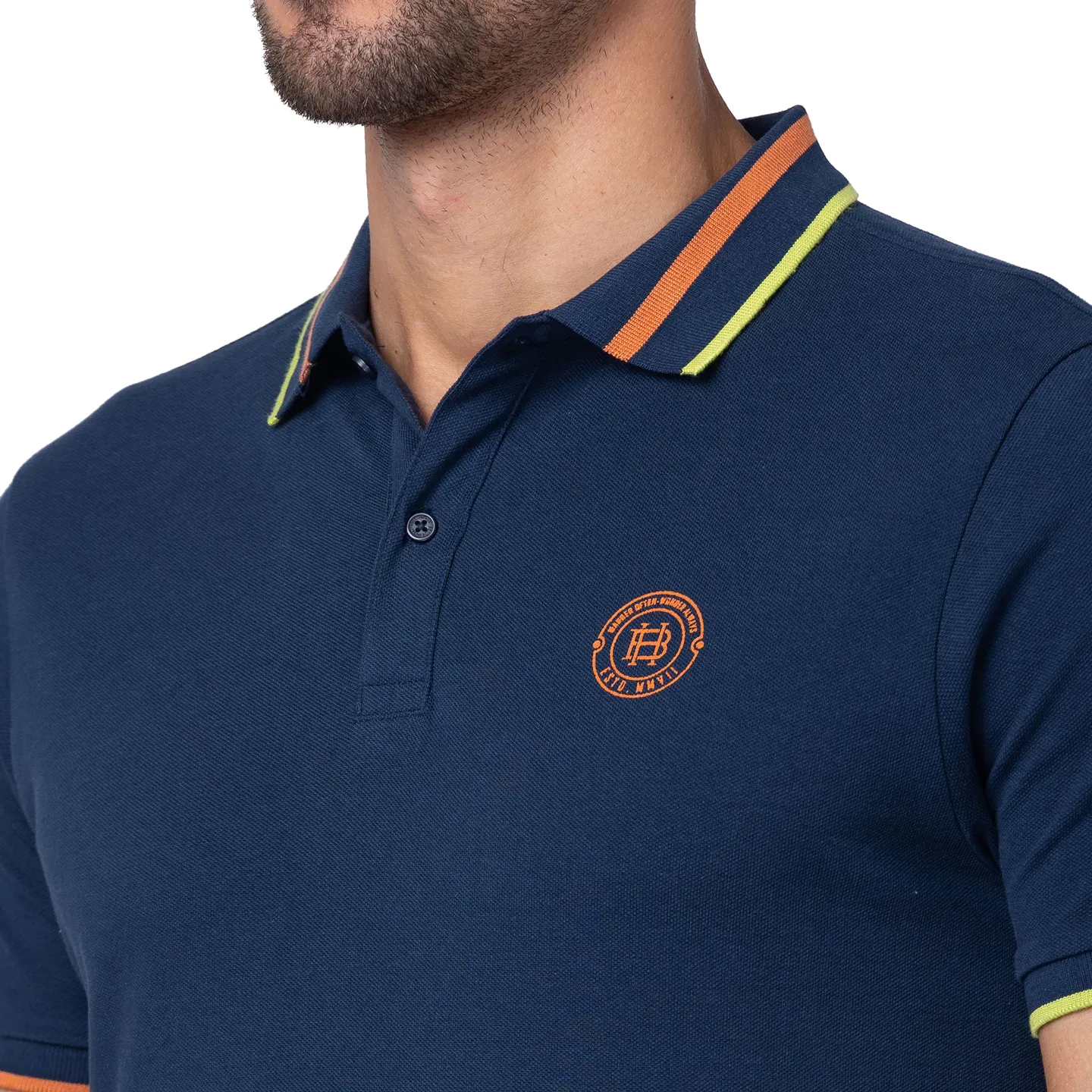 Blue Regular Fit Men's Polo T-Shirt by Being Human Clothing - Image 5