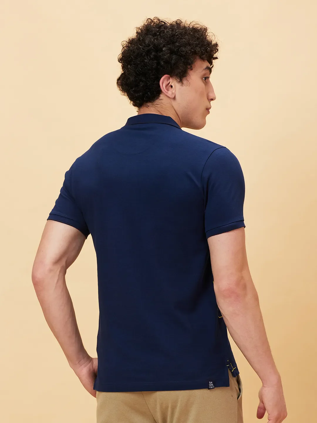 Blue Regular Fit Men's Polo T-Shirt by Being Human Clothing - Image 2