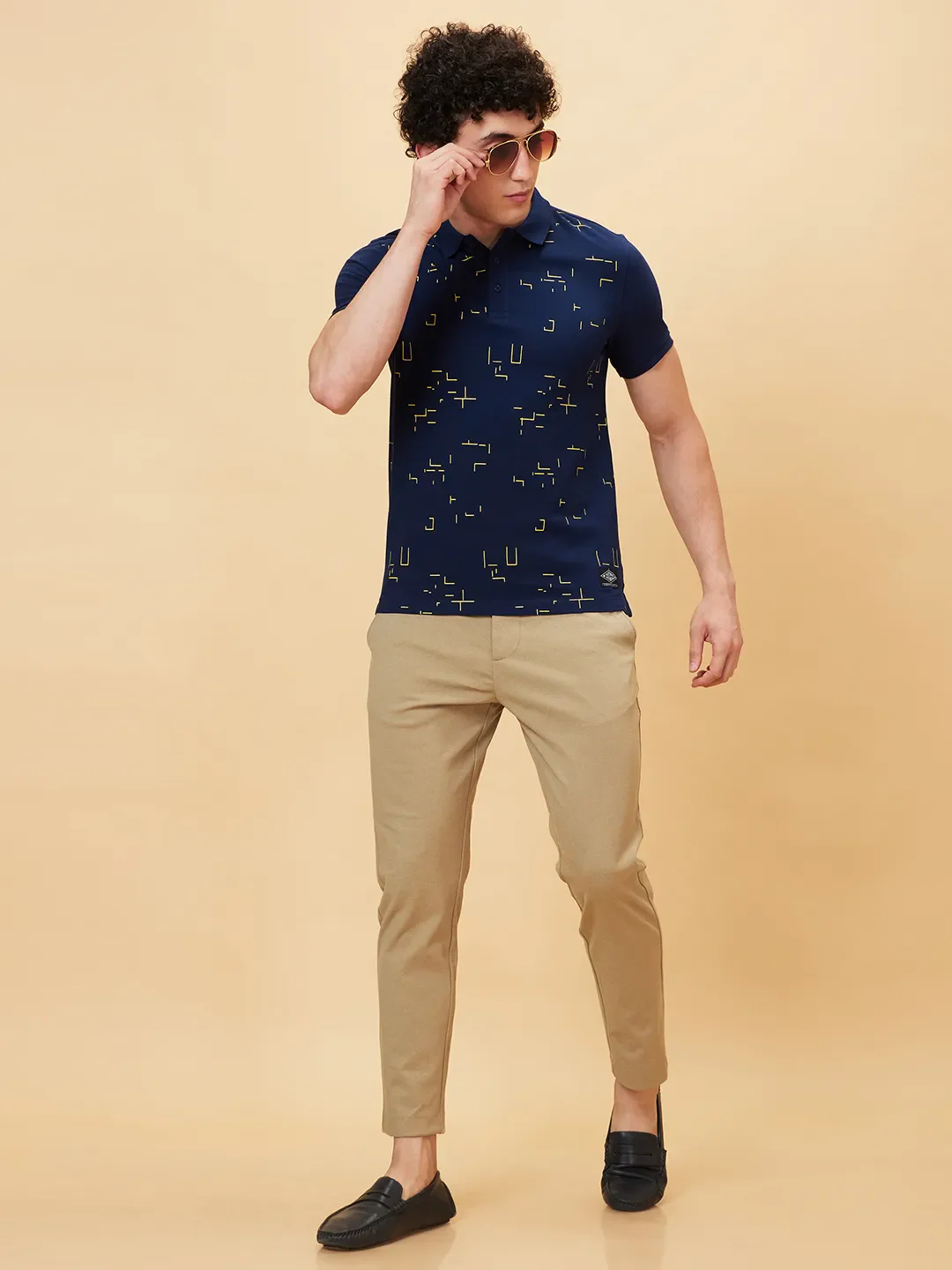 Blue Regular Fit Men's Polo T-Shirt by Being Human Clothing - Image 5